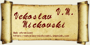 Vekoslav Mickovski vizit kartica